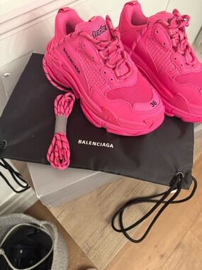 Balenciaga Triple S Sneakers in Vibrant Pink